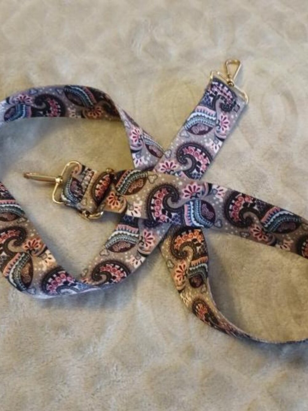 Paisly purse adjustable strap
